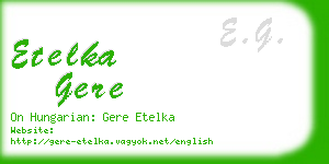 etelka gere business card